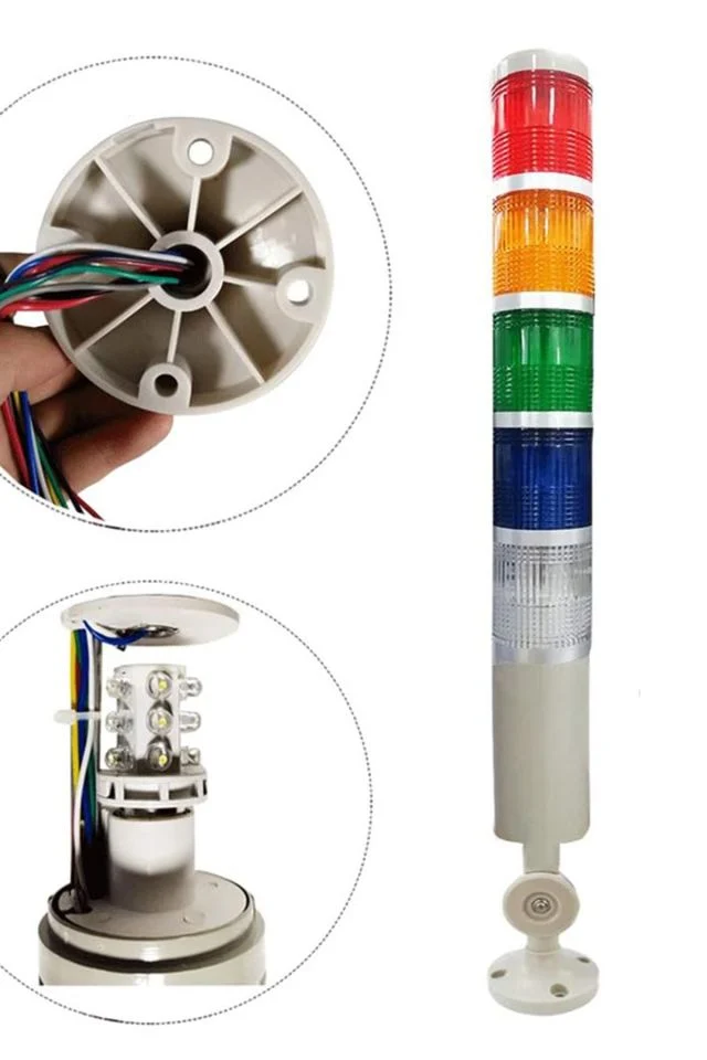 D50 Işıklı Kolon 24VDC Flaşör Kırmızı Yeşil Sarı Mavi Beyaz MST-52075