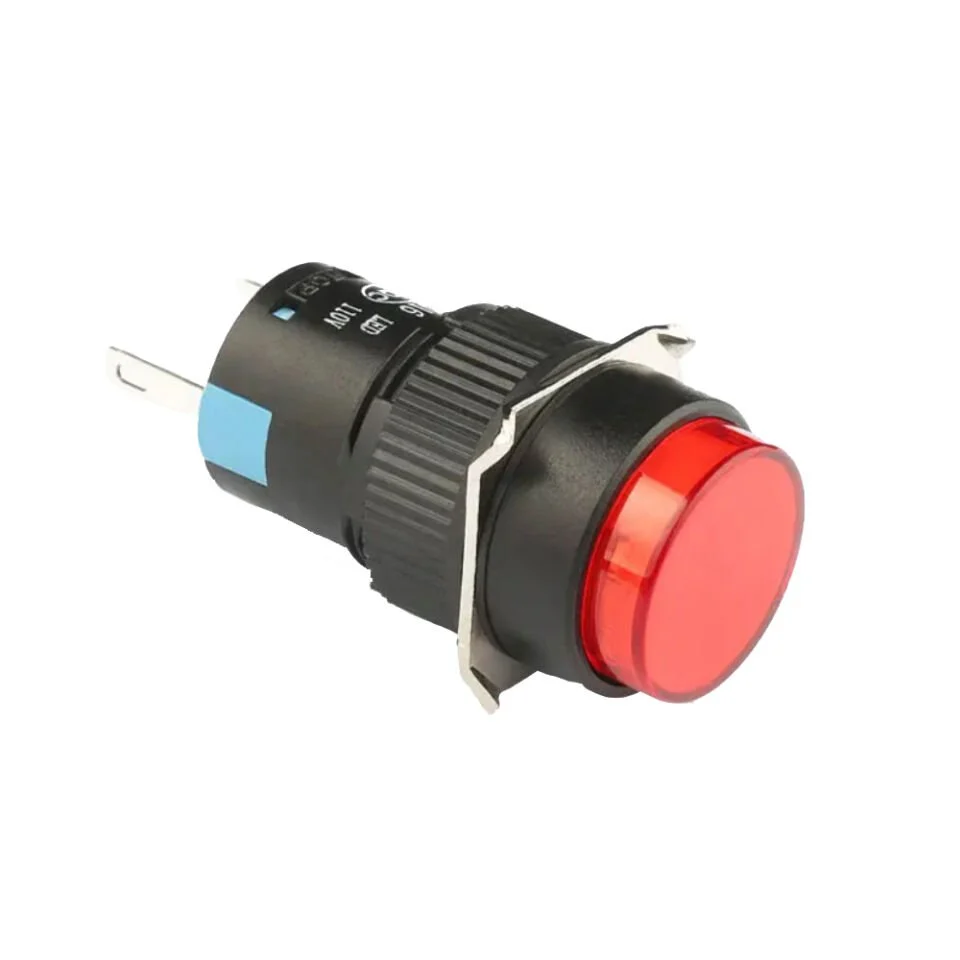 D16 Işıklı Buton 24V Kalıcı 1CO Yuvarlak Kırmızı MBT-37141
