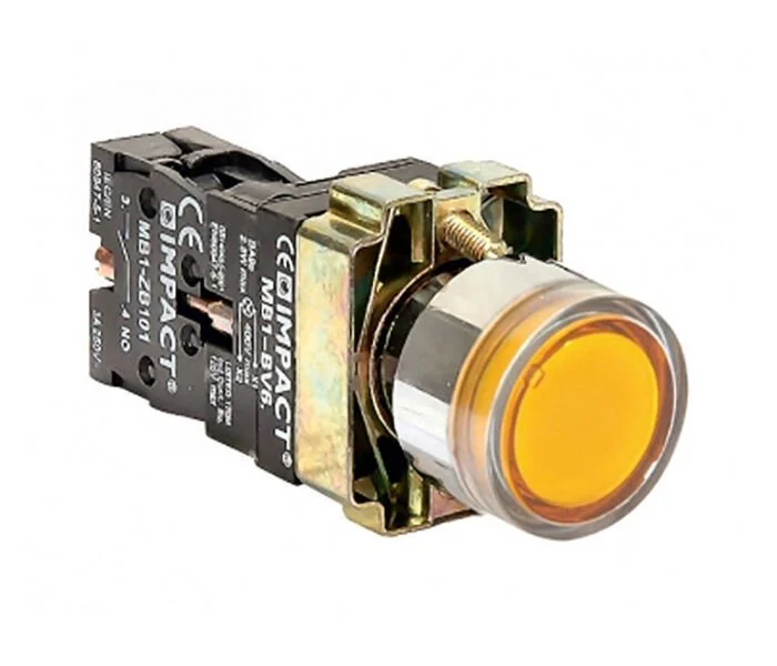 Impact 22mm Ledli Buton Sarı NO MB3-BW751