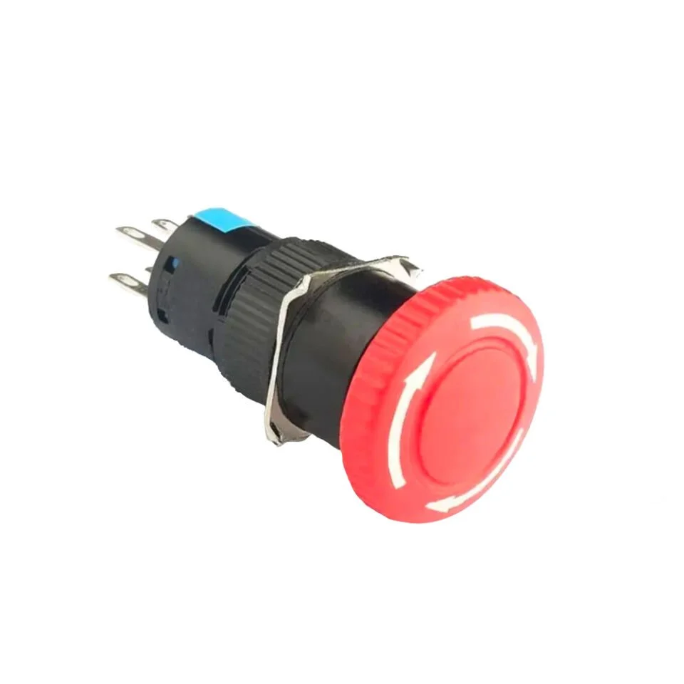 D16 Buton Acil Stop Yuvarlak 2CO Kırmızı MBT-80142