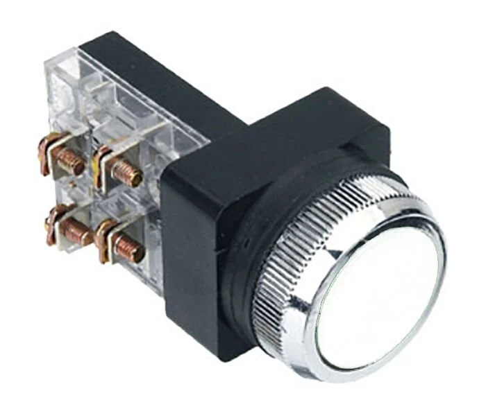 D30 Buton Yaylı NO+NC Beyaz MBW-21150