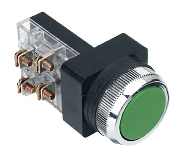 D30 Buton Yaylı NO+NC Yeşil MBW-21350