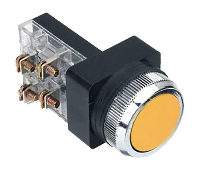 D30 Buton Yaylı NO+NC Sarı MBW-21550