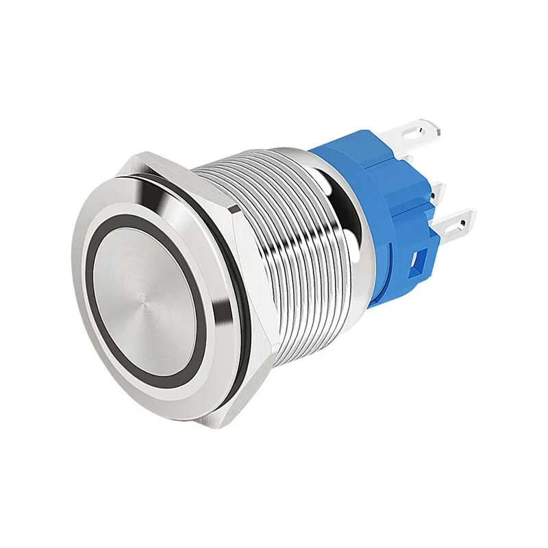 D19 Metal Buton Led 24V Kalıcı Yeşil MBJ-19673