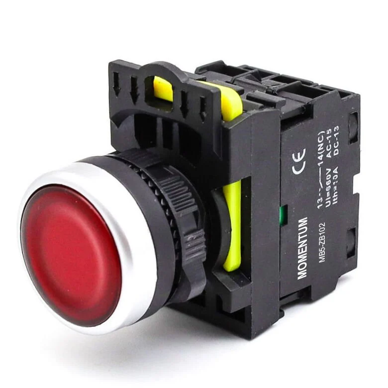 D22 Buton Led 230V AC Kırmızı NC MB5-EW742
