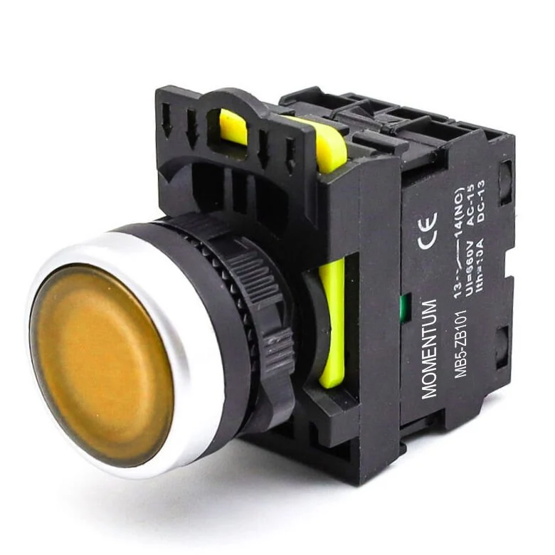 D22 Buton Led 230V AC Sarı NO MB5-EW751