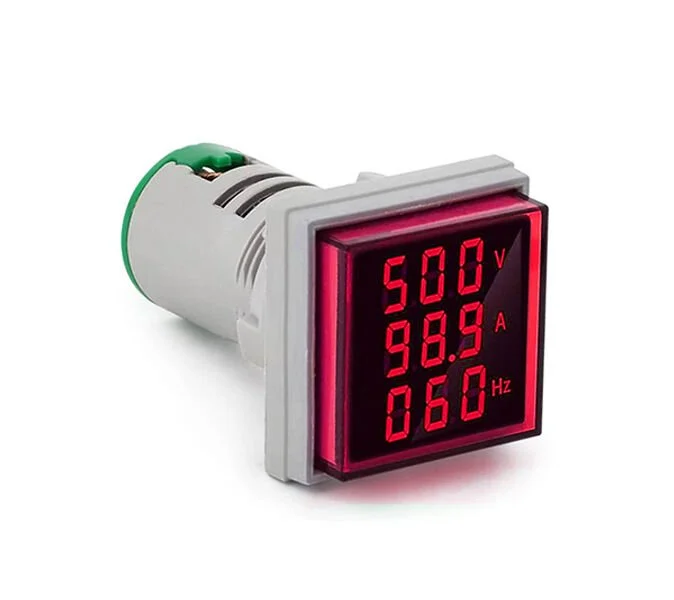 D22 Sinyal Led Volt/Amper/Frekans Metre 80-500V / 0-100A / 0-99Hz Kırmızı MB3-EV846