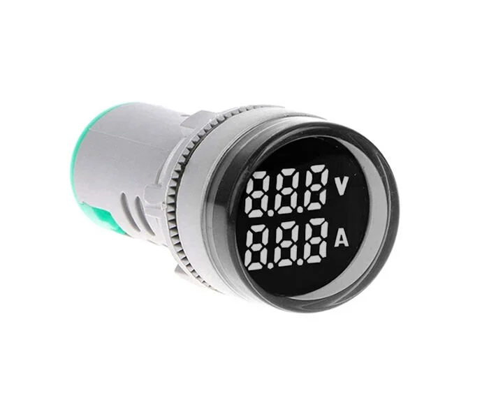 D22 Sinyal Led Voltmetre Ampermetre 80-500V / 0-100A Beyaz MB3-EV716