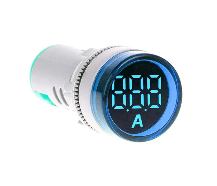 D22 Sinyal Led Ampermetre 0-100A Mavi MB3-EV666